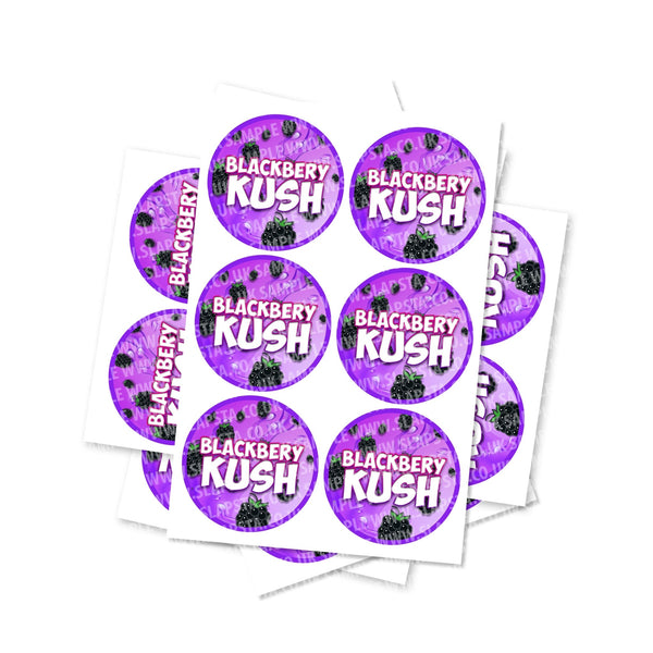 Blackberry Kush Circular Stickers - SLAPSTA