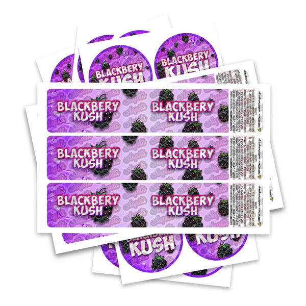 Blackberry Kush Glass Jar / Tamper Pot Label - SLAPSTA