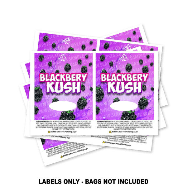 Blackberry Kush Mylar Bag Labels ONLY - SLAPSTA