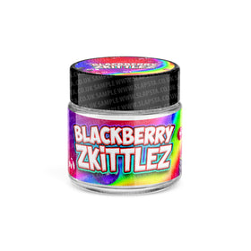 Blackberry Zkittlez Glass Jars Pre-Labeled