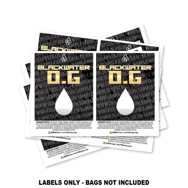 Blackwater OG Mylar Bag Labels ONLY - SLAPSTA