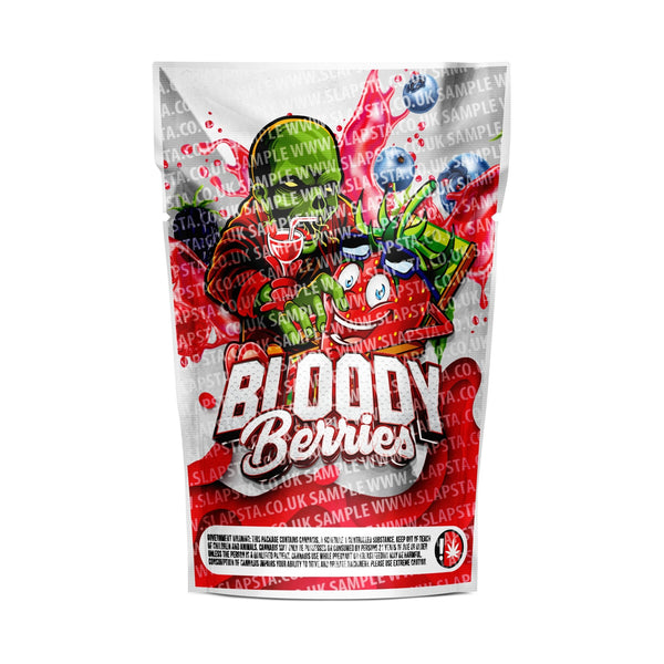 Bloody Berries Mylar Pouches Pre-Labeled - SLAPSTA