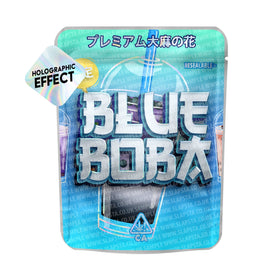 Pochettes Mylar Boba SFX bleues pré-étiquetées 