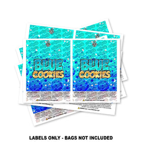Blue Cookies Mylar Bag Labels ONLY