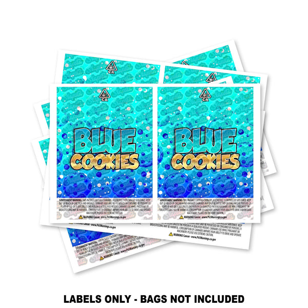 Blue Cookies Mylar Bag Labels ONLY - SLAPSTA