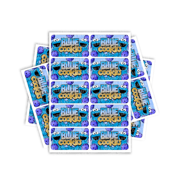 Blue Cookies Rectangle / Pre-Roll Labels - SLAPSTA