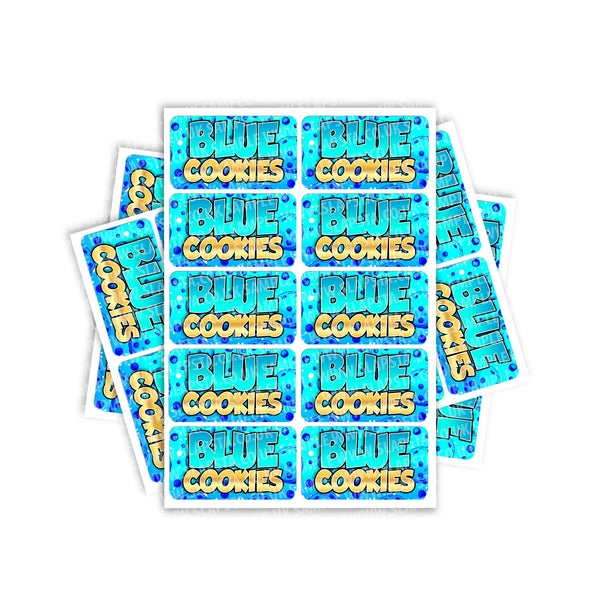 Blue Cookies Rectangle / Pre-Roll Labels - SLAPSTA