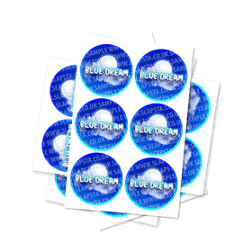 Blue Dream Circular Stickers