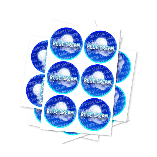 Blue Dream Circular Stickers - SLAPSTA