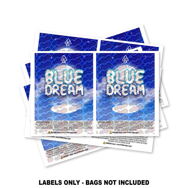 Blue Dream Mylar Bag Labels ONLY - SLAPSTA