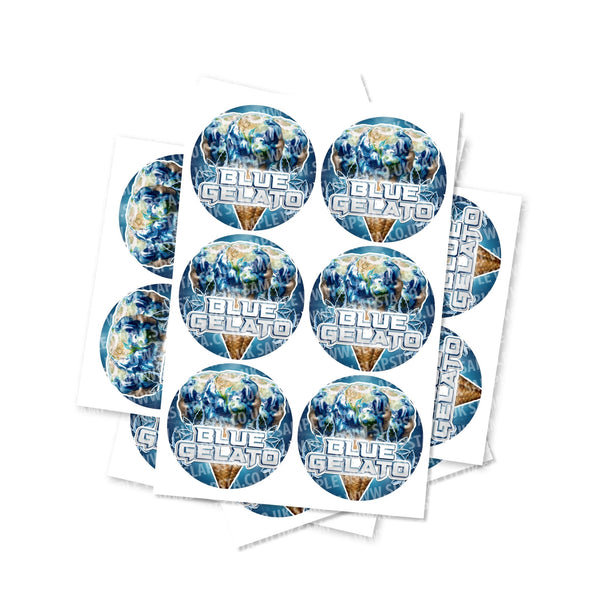 Blue Gelato Circular Stickers - SLAPSTA