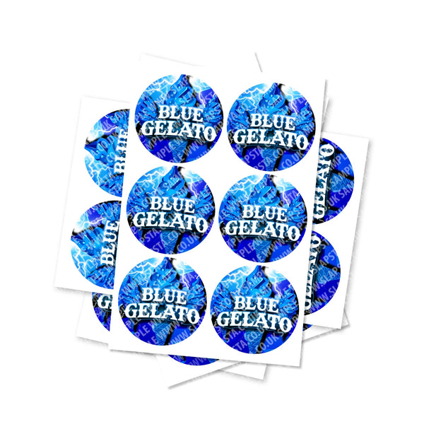 Blue Gelato Circular Stickers - SLAPSTA