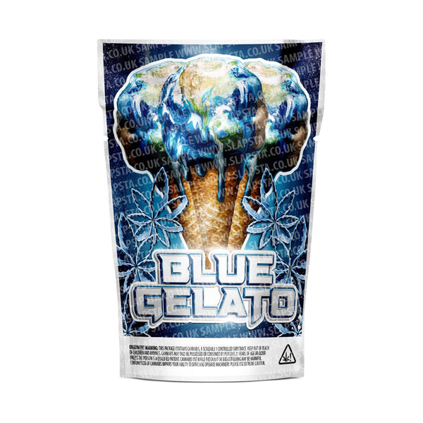 Blue Gelato Mylar Pouches Pre-Labeled - SLAPSTA