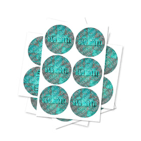 Blue Gotti Circular Stickers