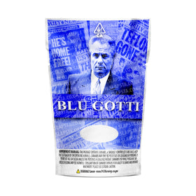 Sachets Mylar Gotti bleus pré-étiquetés