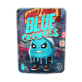 Sachets Mylar bleus Gummiez pré-étiquetés 