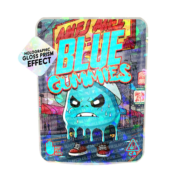 Blue Gummiez SFX Mylar Pouches Pre-Labeled - SLAPSTA