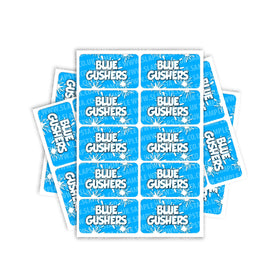 Étiquettes rectangulaires / pré-enroulées Blue Gushers