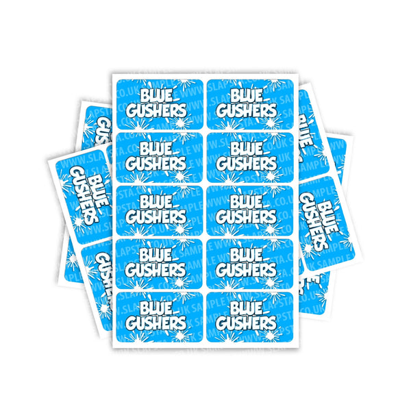 Blue Gushers Rectangle / Pre-Roll Labels - SLAPSTA