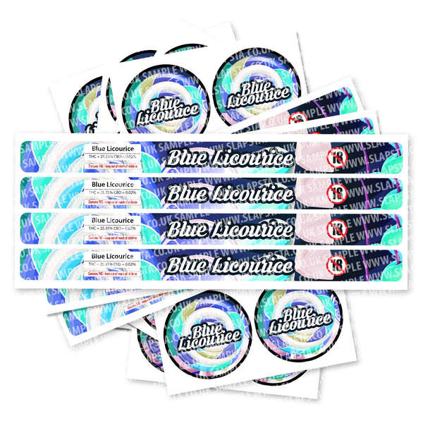 Blue Licourice Pressitin Strain Labels - SLAPSTA