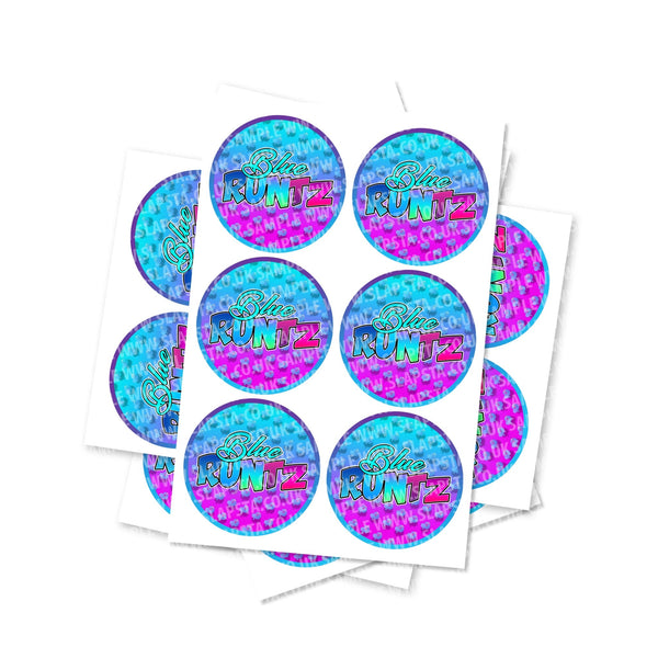 Blue Runtz Circular Stickers - SLAPSTA