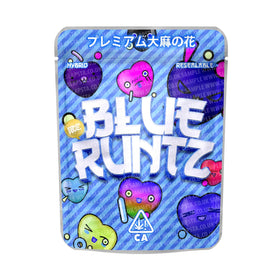 Pochettes Mylar Blue Runtz pré-étiquetées