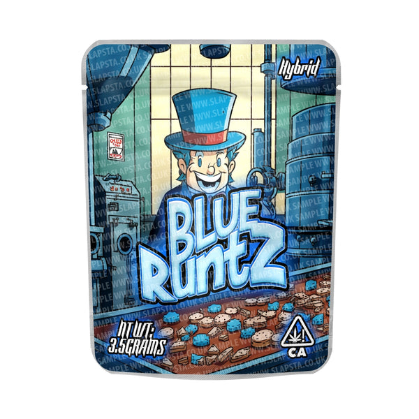 Blue Runtz Mylar Pouches Pre-Labeled - SLAPSTA