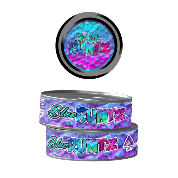 Blue Runtz Pre-Labeled 3.5g Self-Seal Tins - SLAPSTA
