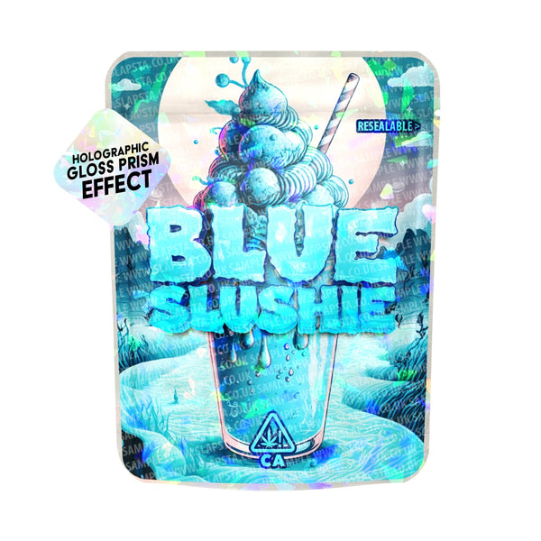 Blue Slushie SFX Mylar Pouches Pre-Labeled - SLAPSTA