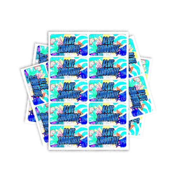 Blue Smoothie Rectangle / Pre-Roll Labels - SLAPSTA