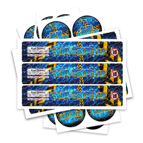 Blue Zkittlez Glass Jar / Tamper Pot Labels