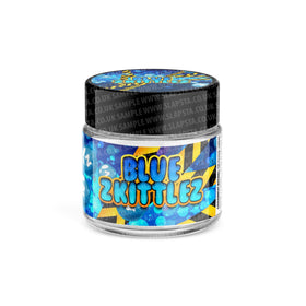 Blue Zkittlez Glass Jars Pre-Labeled