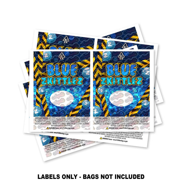 Blue Zkittlez Mylar Bag Labels ONLY - SLAPSTA