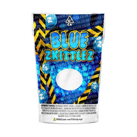Sachets Mylar bleus Zkittlez pré-étiquetés