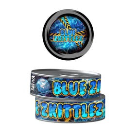 Boîtes auto-scellantes pré-étiquetées Blue Zkittlez de 3,5 g