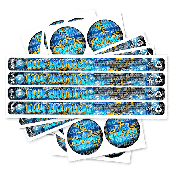 Blue Zkittlez Pressitin Strain Labels - SLAPSTA