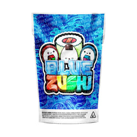 Sachets Mylar Zushi bleus pré-étiquetés