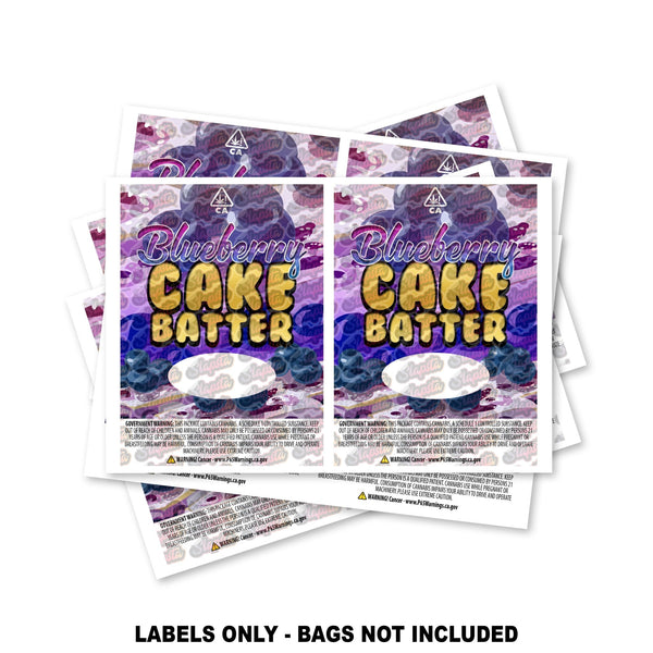 Blueberry Cake Batter Mylar Bag Labels ONLY - SLAPSTA