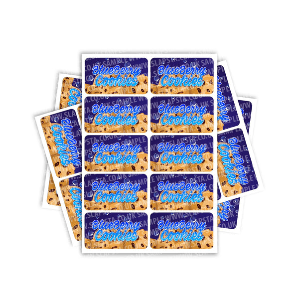 Blueberry Cookies Rectangle / Pre-Roll Labels - SLAPSTA