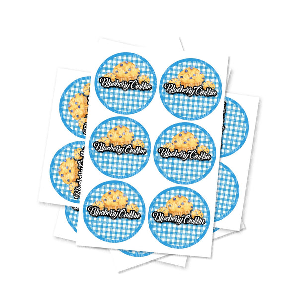 Blueberry Cruffin Circular Stickers - SLAPSTA