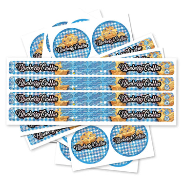 Blueberry Cruffin Pre - Labeled 3.5g Self - Seal Tins - 60pcs