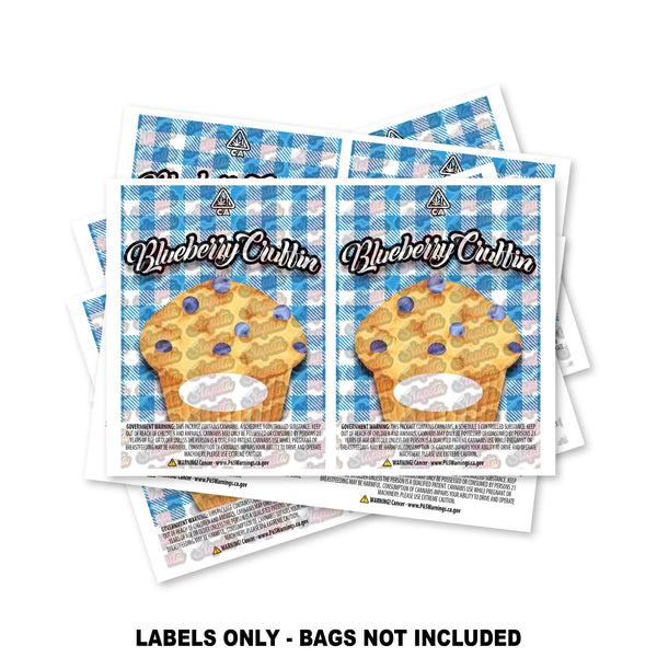 Blueberry Cruffins Mylar Bag Labels ONLY - SLAPSTA