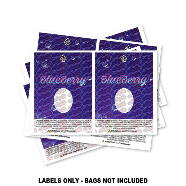 Blueberry Mylar Bag Labels ONLY - SLAPSTA