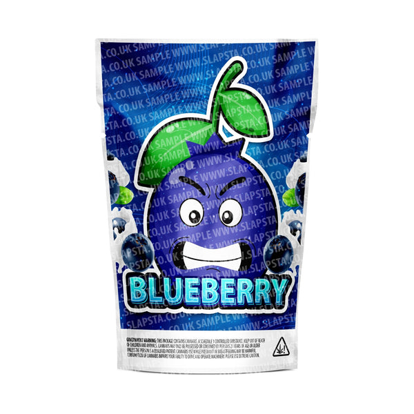 Blueberry Mylar Pouches Pre-Labeled - SLAPSTA