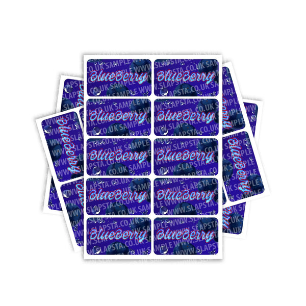 Blueberry Rectangle / Pre-Roll Labels - SLAPSTA