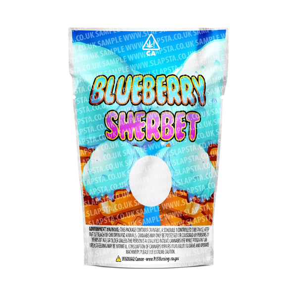Blueberry Sherbet Mylar Pouches Pre-Labeled - SLAPSTA