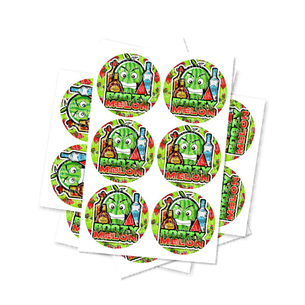 Boozy Melon Circular Stickers - SLAPSTA