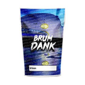 Sachets Mylar Brum Dank pré-étiquetés