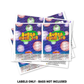 Bubba Kush 2.0 Mylar Bag Labels ONLY