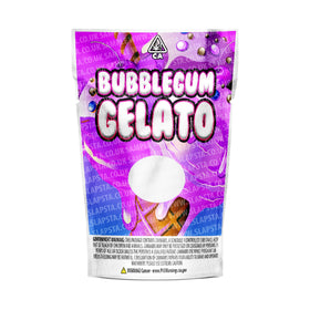 Sachets Mylar Bubblegum Gelato pré-étiquetés 